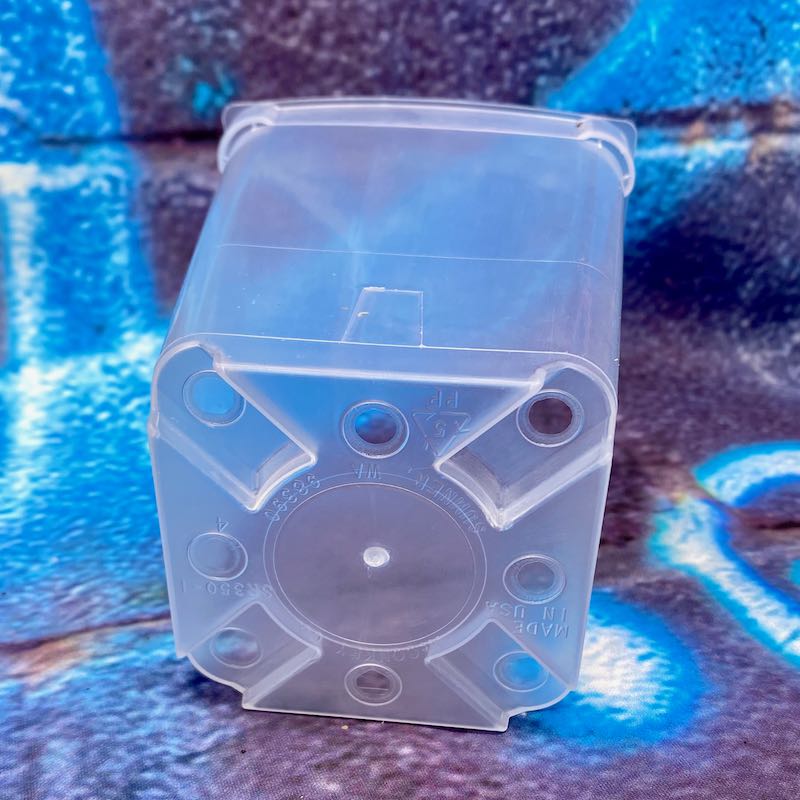 3.5 Inch Clear Plastic Pot with UV Barrier